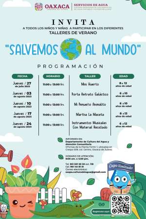 Invita Soapa a niñas y niños a participar en talleres de verano  