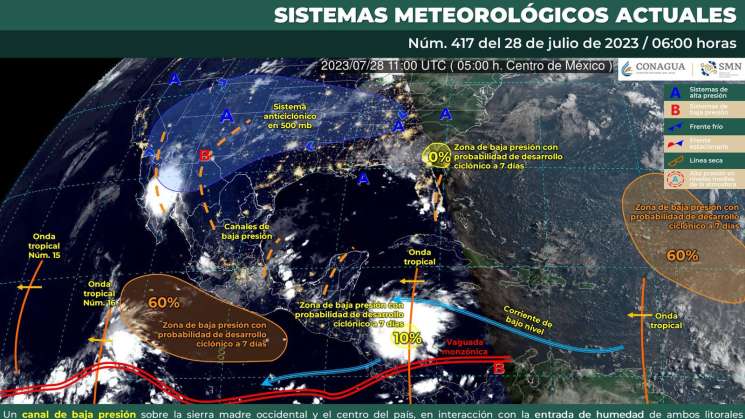 Se esperan lluvias, chubascos y tormentas en puntos de Oaxaca