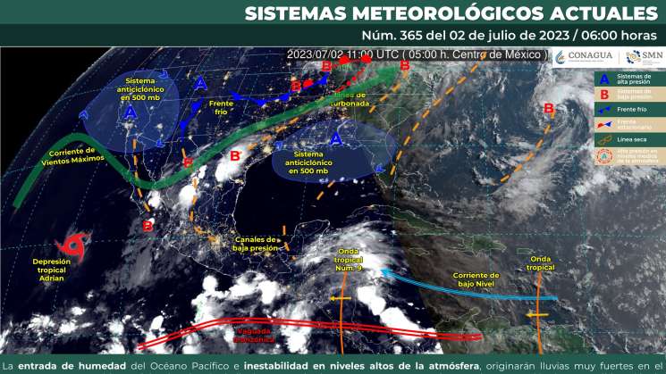 Anuncian clima caluroso con tormentas vespertinas en Oaxaca