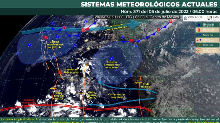 Se mantendrán lluvias intensas en Oaxaca por onda tropical