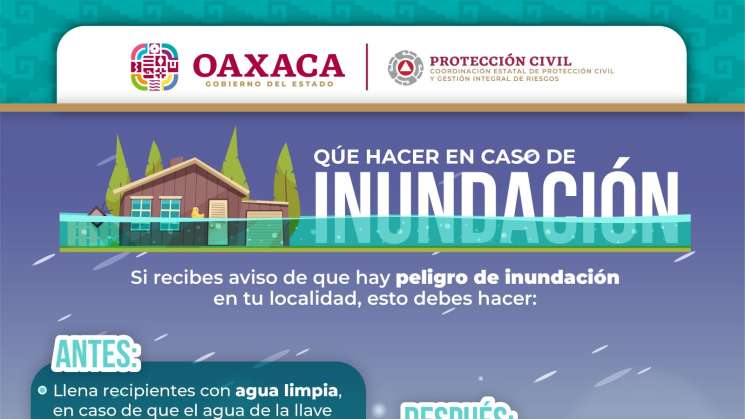 Recomendaciones por riesgo de inundación en temporada de lluvias