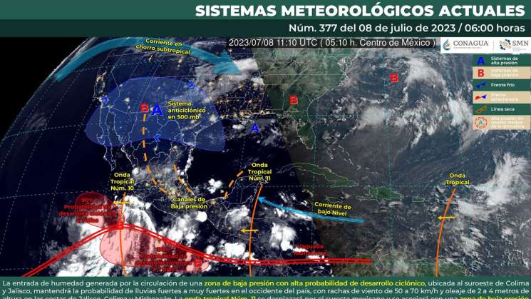 Continuarán lluvias, tormentas y actividad eléctrica en Oaxaca