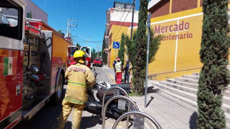 Protección Civil atiende fuga de gas en el Mercado IV Centenario