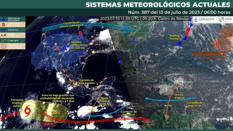 Onda tropical 12 dejará lluvias, actividad eléctrica y viento