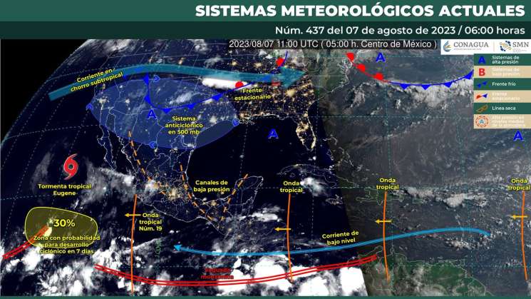 Se espera reducción de lluvias para Oaxaca durante la tarde