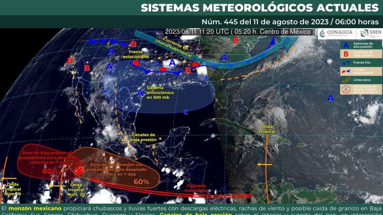 Sigue lluvias variables y tormentas eléctricas en Oaxaca