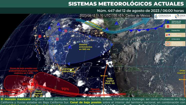 Se prevén lluvias y tormentas en zonas montañosas de Oaxaca