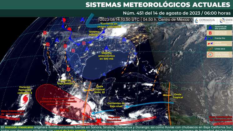 Anuncian lluvias puntuales intensas en Oaxaca