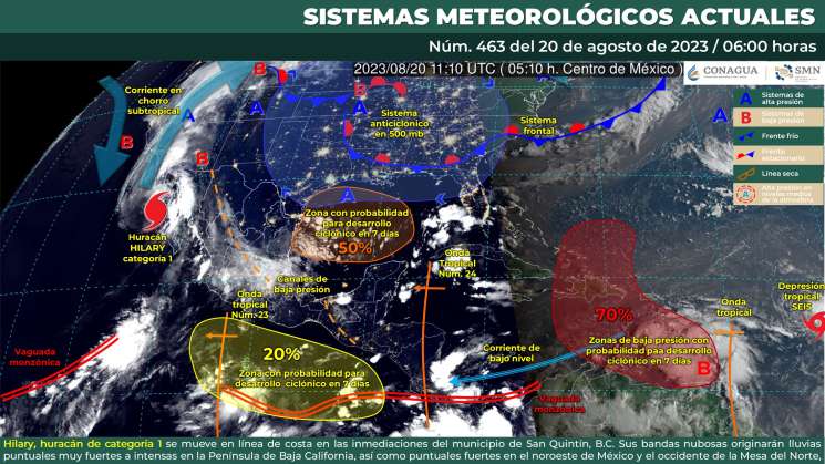 Causará onda tropical 24 nublados y lluvias en Oaxaca 