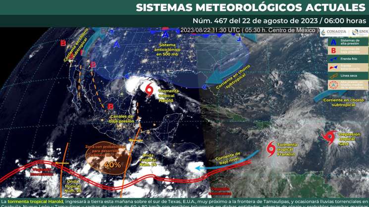 Dejará onda tropical número 24 lluvias aisladas para Oaxaca