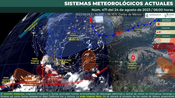 Se prevén lluvias de intensidad variable vespertinas en Oaxaca