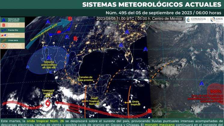 Prevén lluvias de intensidad variable en mayor parte de Oaxaca