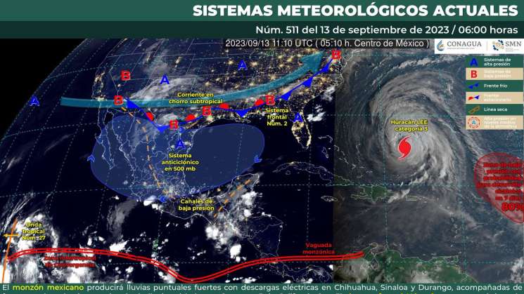 Lluvias fuertes y tormentas eléctricas vespertinas en Oaxaca 