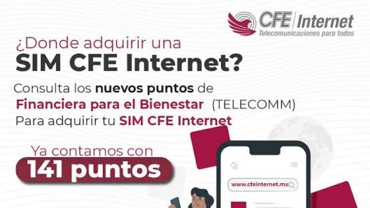 Instala CFE puntos de venta para su servicio de Internet