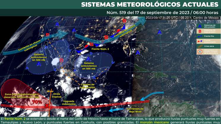 Anuncian lluvias puntuales en Oaxaca con clima cálido en costas