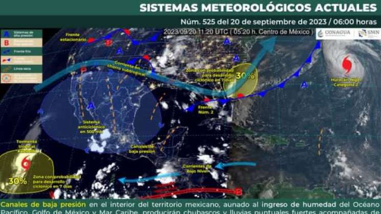  Se prevé baja probabilidad de lluvias para esta tarde en Oaxaca 