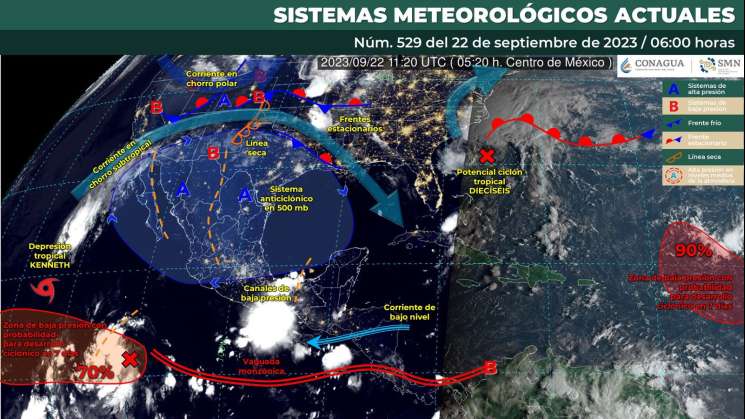 Pronostican lluvias escasas vespertinas en gran parte de Oaxaca