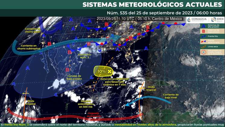 Ambiente caluroso y poca actividad de lluvia en Oaxaca 