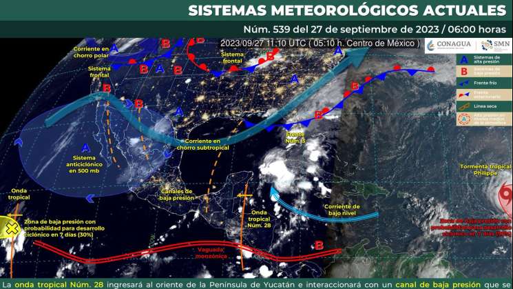 Se prevén lluvias aisladas vespertinas este miércoles en Oaxaca 