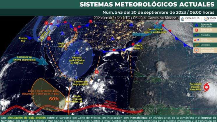 Lluvias ligeras y tormentas aisladas en algunas partes del Oaxaca