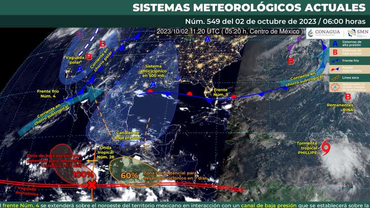 Anuncian para Oaxaca lluvias puntuales intensas