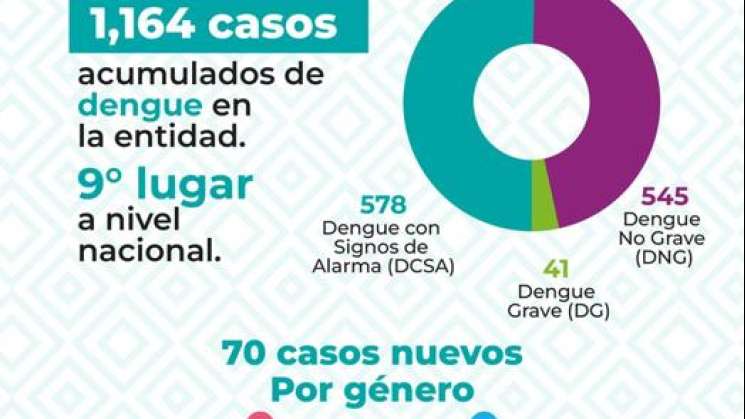 En riesgo epidemiológico alto 46 municipios por dengue: SSO    