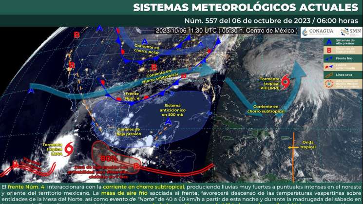 Lluvias fuertes y tormentas eléctricas se pronostican en Oaxaca 