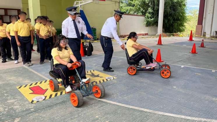 Fomentan cultura vial a niñez con programa Parque Vial infantil 