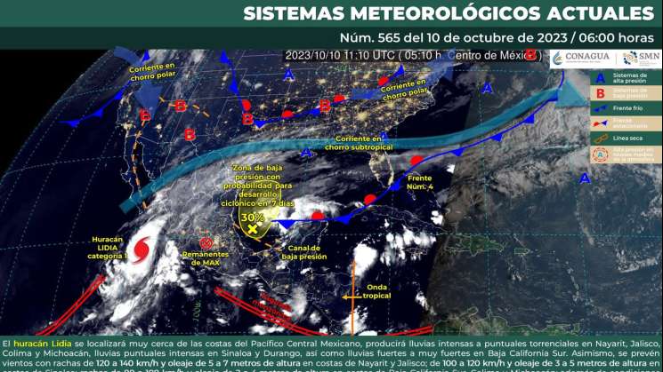 Persistirán las lluvias en gran parte de Oaxaca y norte en Istmo