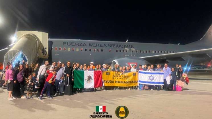 Avión de Sedena rescata a 284 mexicanos de israel