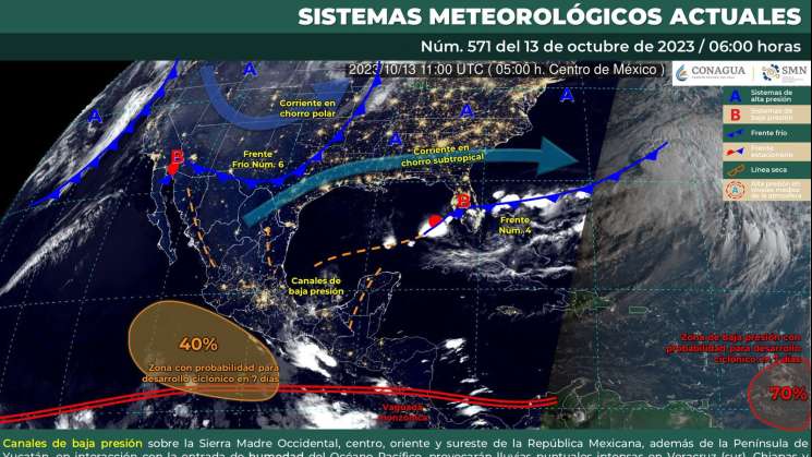 Onda tropical 29 dejará ligeras lluvias y tormentas en Oaxaca 