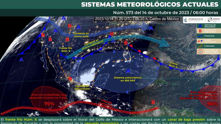 Anuncian lluvias torrenciales en Oaxaca, norte en 