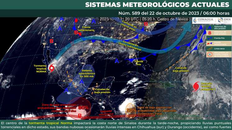 Anuncian lluvias intensas en regiones de Oaxaca 