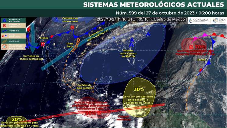 Se prevén lluvias, tormentas y viento en gran parte de Oaxaca 