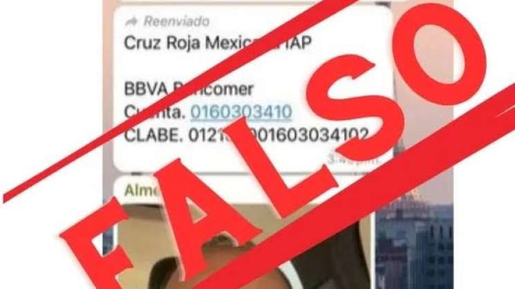 Alerta Cruz Roja por cuentas falsas, piden dinero para Guerrero