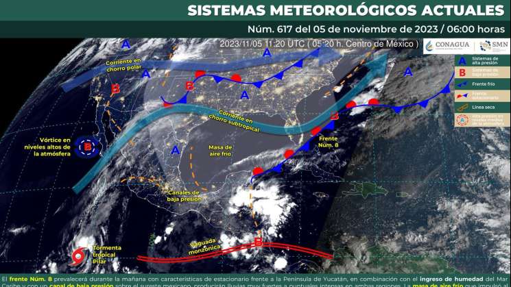 Prevén lluvias aisladas en regiones con menos norte en el istmo 