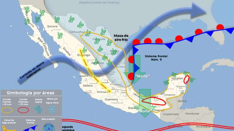 Pronostican lluvias variables, frío y norte en regiones de Oaxaca