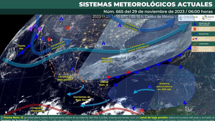 Seguirán lluvias variable y evento de norte en regiones de Oaxaca