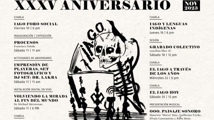 Celebra 33 aniversario el IAGO este 29 de Noviembre