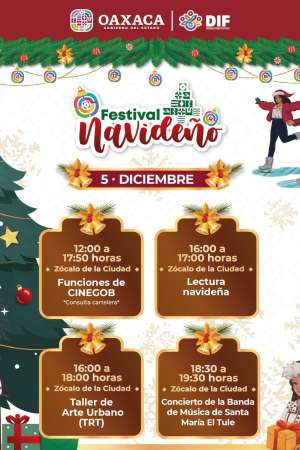 Invita Gobierno del Estado a disfrutar del Festival Navideño 2023