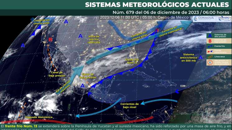 Se prevén lloviznas y bajas temperaturas vespertinas en Oaxaca 