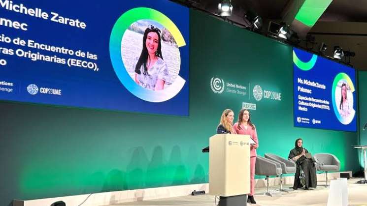 Galardonan a oaxaqueña en la COP28 por sus proyectos climáticos