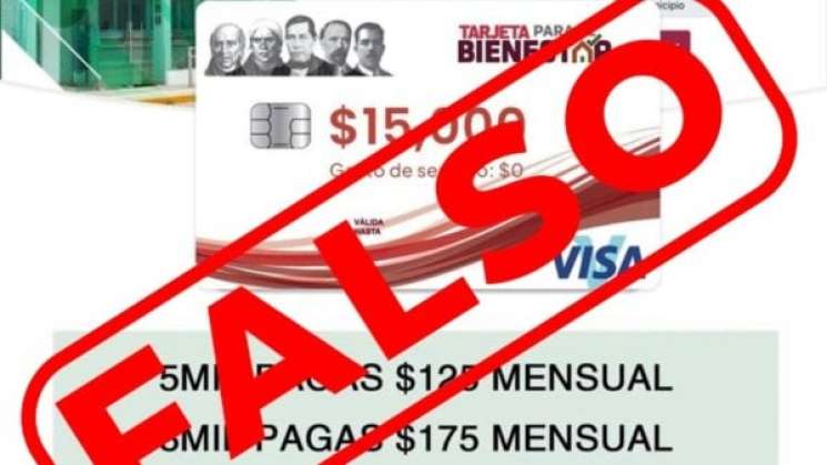 Alertan de falsos créditos de 15 mil pesos en banco bienestar