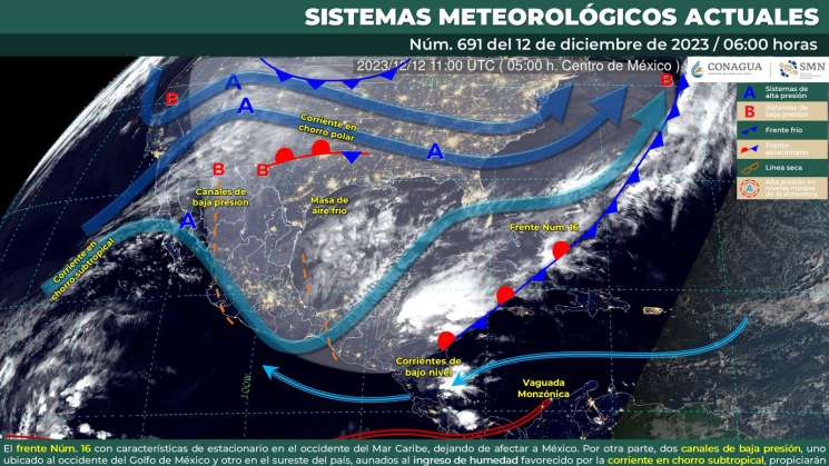  Continúa ambiente frío y evento de Norte en Oaxaca     