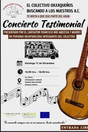 Invitan al “Concierto Testimonial” con Francisco Noé Amezcua