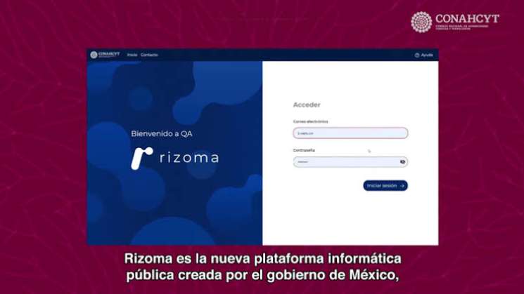 Conahcyt presenta Rizoma, plataforma informática pública 