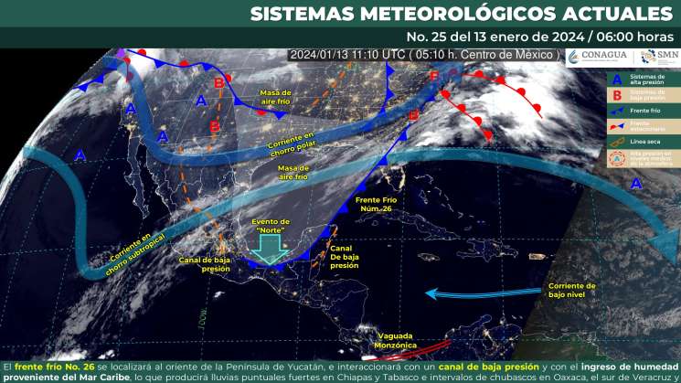 Anuncian nublados y evento norte fuerte en el Istmo 