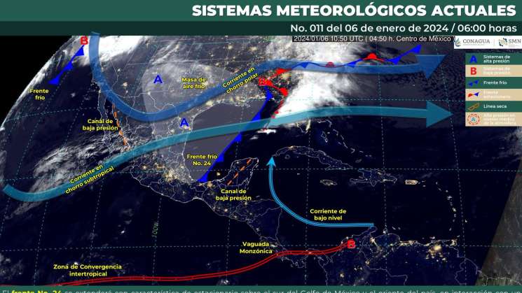 Cielo despejado con nublados,ambiente frío y chubascos en Oaxaca 