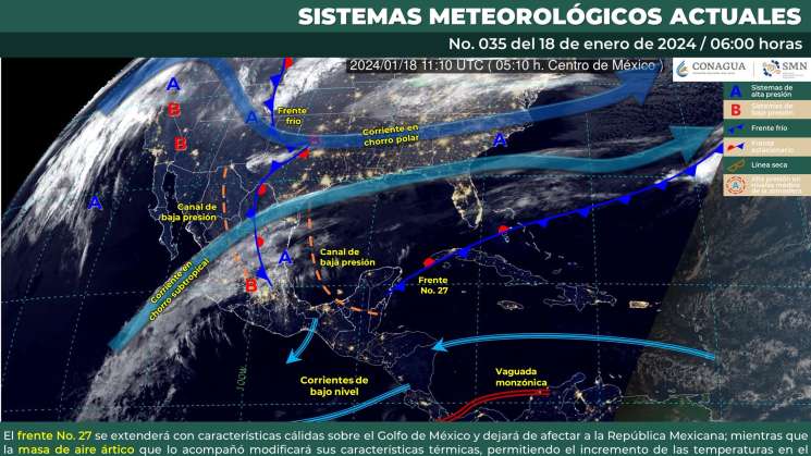 Pronostican día con ambiente fresco y vientos del norte en Oaxaca