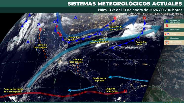 Se pronostican lluvias aisladas en Oaxaca y bajas temperaturas 